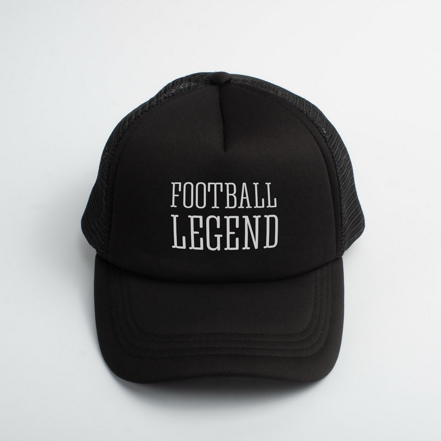 🔥 Чорна Кепка з написом "Football legend". Кепка на подарунок футболісту з класним принтом
