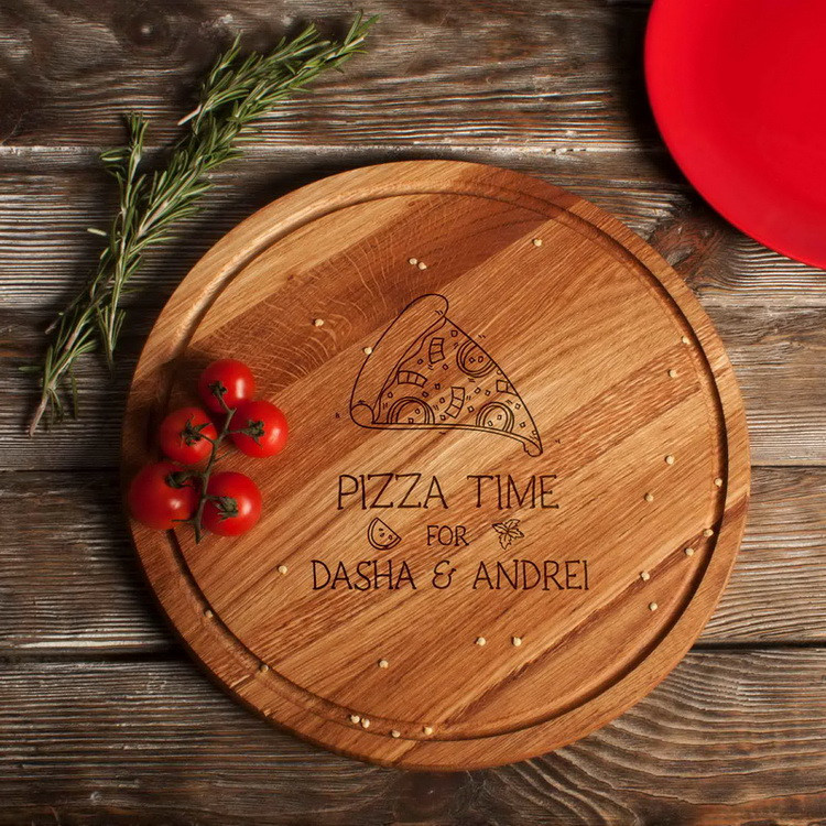 Дошка для нарізки "Pizza time" 35 см іменна
