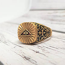 Масонська печатка кільце Всевидяче око, персня, кільце, фото 5