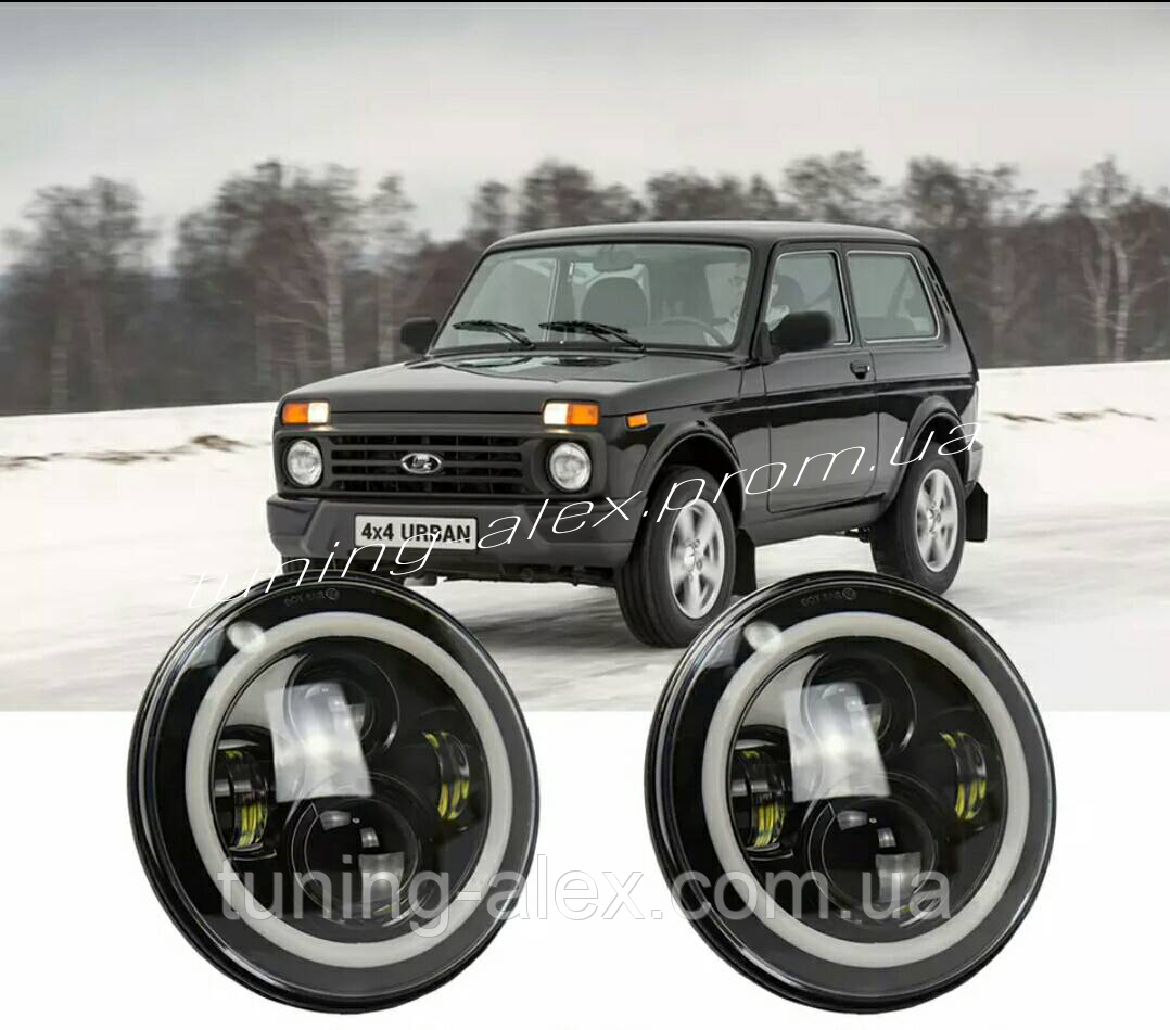 ФАРЫ СВЕТОДИОДНЫЕ НИВА 4×4 2121/21213 / ВАЗ 2101/2102 / ГАЗ 24 / УАЗ ...