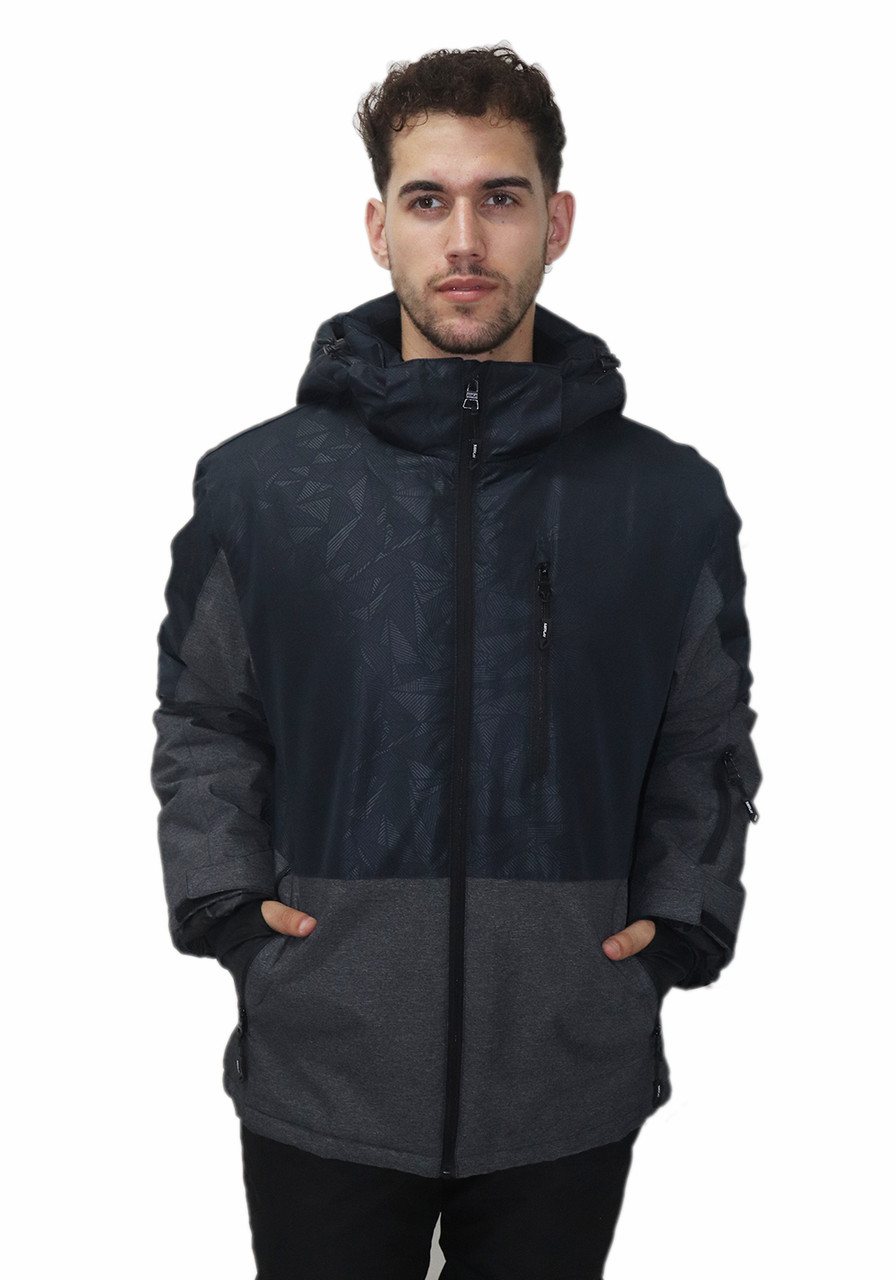 Куртка лижна чоловіча Just Play Techno чорний / сірий (B1336-black) — XL