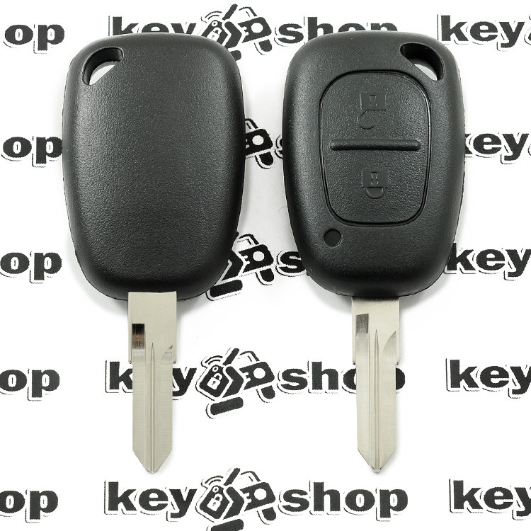 Корпус ключа для Nissan (Ниссан) 2 - кнопки, лезвие VAC102 - фото 1 - id-p117463655