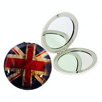 Зеркало карманное UK Union Jack раскладное, круглое