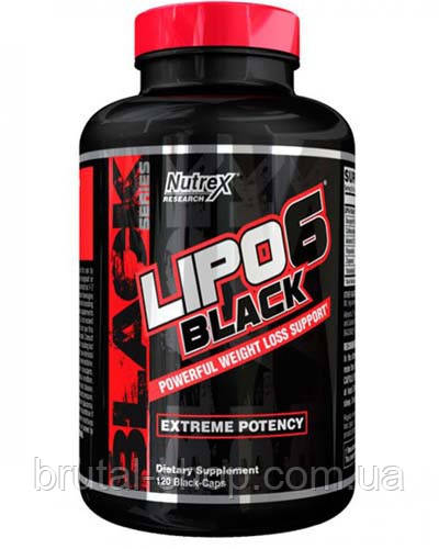 Жироспалювач, Nutrex Lipo 6 Black (120 caps)