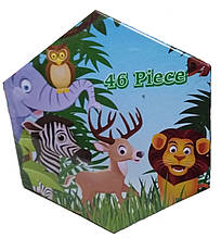 Набір для дитячої творчості "Зоопарк" (46 предметів) шестигранний ZO-46