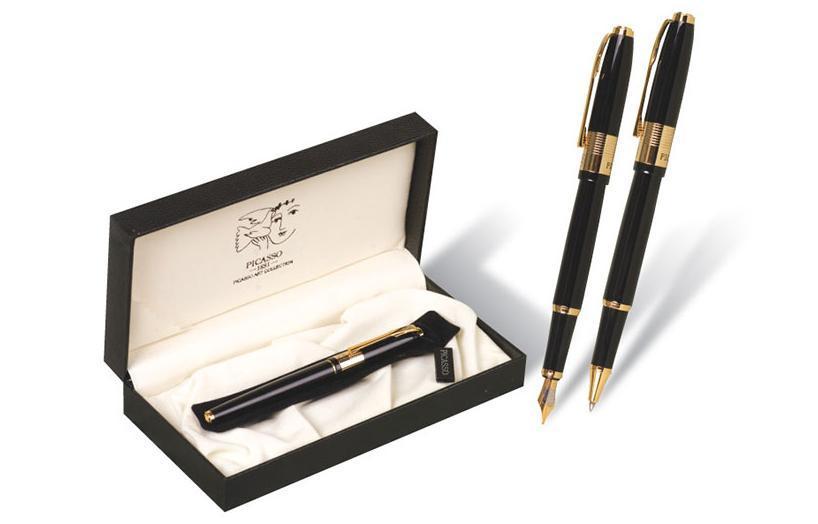 Ручка капілярна Picasso 998 R BLACK в подарунковій упаковці