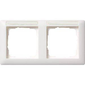 Рамка Gira Standard 55 2 п., з полем для напису, горизонтальна, матовий білий (109227)