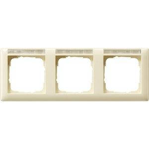 Рамка Gira Standard 55 3 п., з полем для напису, горизонтальна, кремовий (109301)