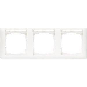 Рамка Gira Standard 55 3 п., з полем для напису, горизонтальна, матовий білий (109327)