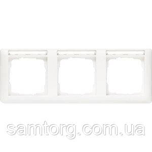Рамка Gira Standard 55 3 п., з полем для напису, горизонтальна, білий (109303)