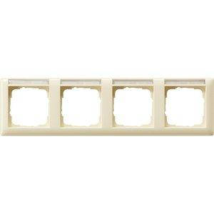 Рамка Gira Standard 55 4 п., с полем для надписи, горизонтальная, кремовый (109401)