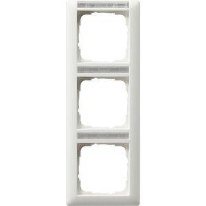 Рамка Gira Standard 55 3 п., з полем для напису, вертикальна, матовий білий (110327)