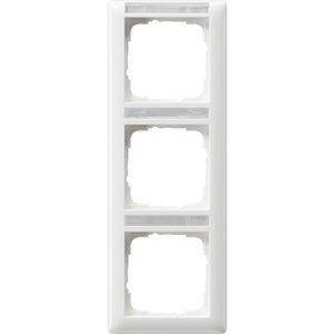 Рамка Gira Standard 55 3 п., з полем для напису, вертикальна, білий (110303)
