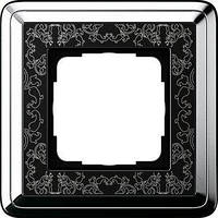 Рамка Gira ClassiX Art 1 п., хром черный (0211682)