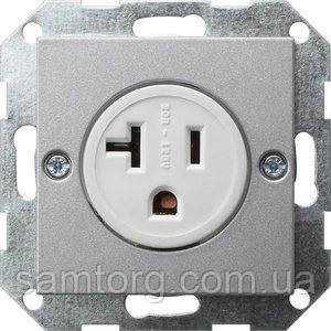 Розетка Gira System 55 NEMA 5-20 R, алюміній (048726)