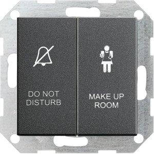 Вимикач Gira System 55, "Не турбувати / Прибирання" антрацит (110428)