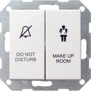 Вимикач Gira System 55, "Не турбувати / Прибирання", матовий білий (110427)