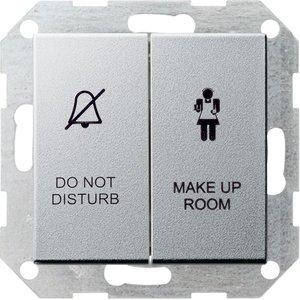 Вимикач Gira System 55, "Не турбувати / Прибирання", алюміній (110426)