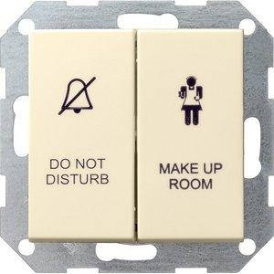 Вимикач Gira System 55, "Не турбувати / Прибирання", кремовий (110401)