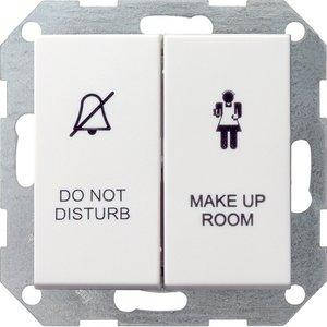 Вимикач Gira System 55, "Не турбувати / Прибирання", білий (110403)