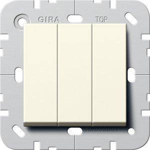 Вимикач Gira System 55 3 кл., BS 80, кремовий (284501)