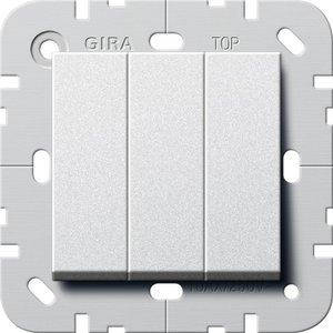 Вимикач Gira System 55 3 кл., BS 80, алюміній (284526)
