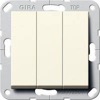 Выключатель Gira System 55 3 кл., кремовый (284401)