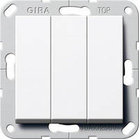 Выключатель Gira System 55 3 кл., белый (284403)