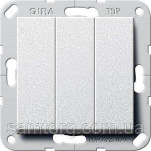 Вимикач Gira System 55 3 кл., алюміній (283026)