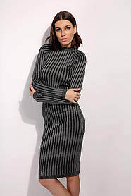 Чорне обтягуючі сукні з блискучою ниткою