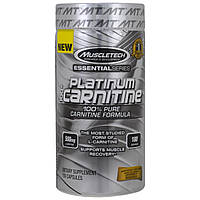 L-карнитин L-тартрат Muscletech, Essential Series, Platinum, 500 мг, 180 капсул