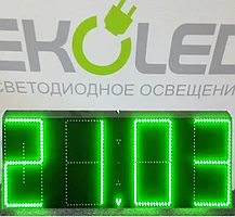 Світлодіодний вуличний годинник  (дата час температура) 200*600мм зелена індикація