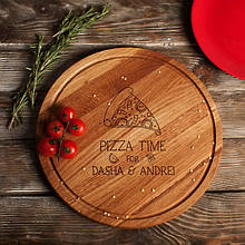 Дошка для нарізування "Pizza time" 35 см іменна
