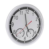 Настінний годинник — з термометром і гігрометром OOTDTY No0057
