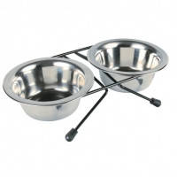 Тrixie Eat on Feet Stainless Steel Bowl Set миски стальные на подставке 1,8л (24833)
