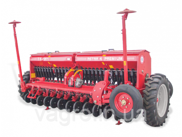 Сівалка зернотукова ASTRA 4 Premium (СЗ-4-06) з прикатуючими колесами, без Т/У, без сигналізацією