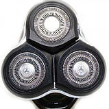 Електробритва Gemei GM-7719 роторна акумуляторна з тримером миється водою, фото 7