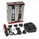 Машинка для стрижки Gemei GM-592 10 в 1 бритва, триммер для бороди носа вух, фото 4