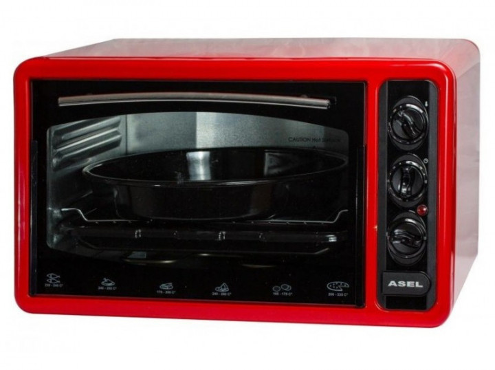 Духовка електрична Asel 40л AF-0123 червоний