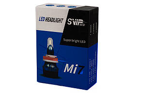 Комплект LED ламп HeadLight Mi7 H1 (P14,5s) 55W 12V 4000Lm с активным охлаждением, фото 2