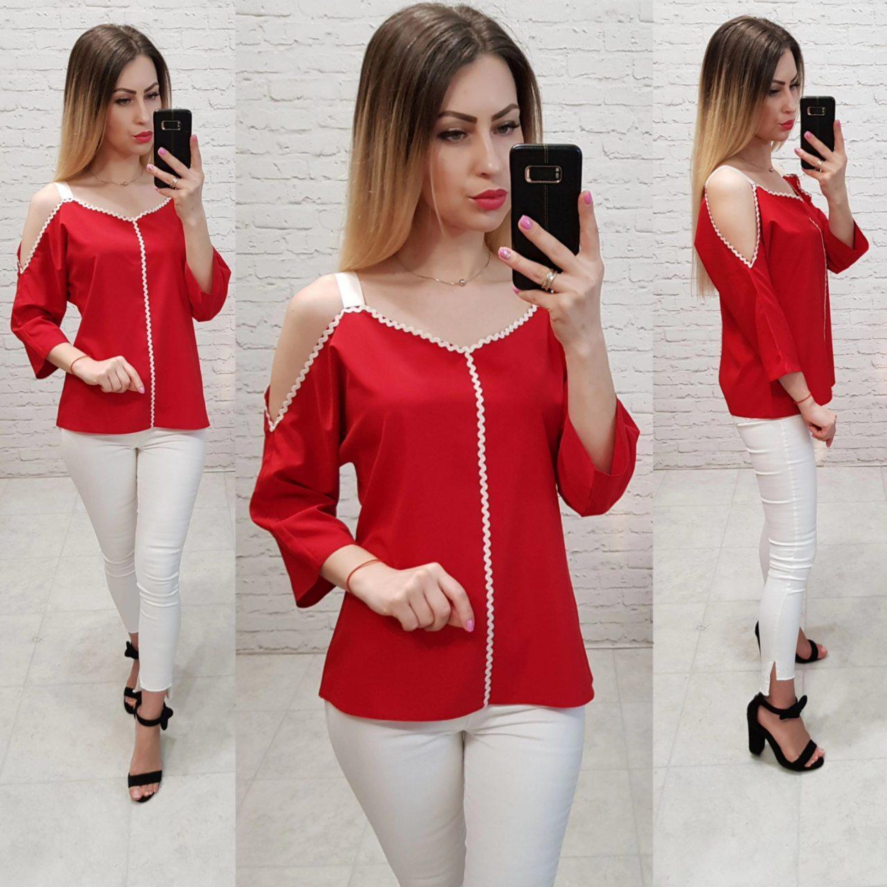 Блузка арт 159 червона