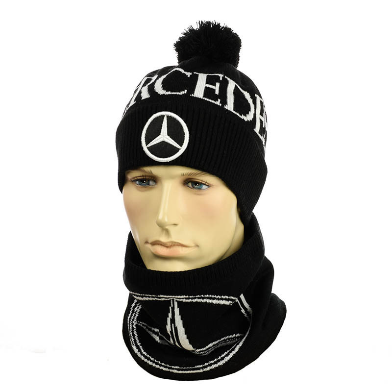 Молодіжний набір Шапка та снуд "Mercedes" чорний