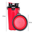 Ємність для корму та води для тварин Travel Pet з двома складаними мисками, фото 4