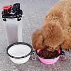 Ємність для корму та води для тварин Travel Pet з двома складаними мисками, фото 8