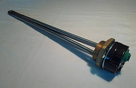 Тен неіржавка для чавунної батареї 1000 Вт із різзю 1 1/4 регулятор Італія, L-300 mm