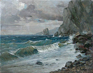 Картина "Море" Ст. Бульбашок 1985 рік, фото 2