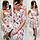 Плаття асиметрія арт. 164 біле із сакурою, фото 3