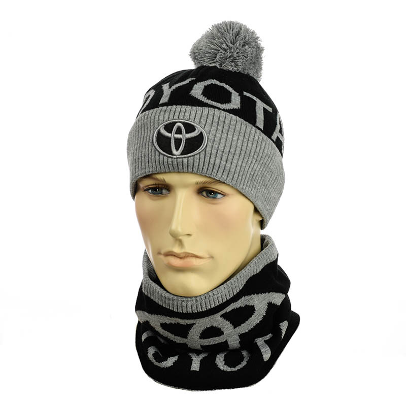 Молодіжний набір Шапка та снуд "Toyota" сірий