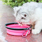 Ємність для корму та води для тварин Travel Pet з двома складаними мисками, фото 9