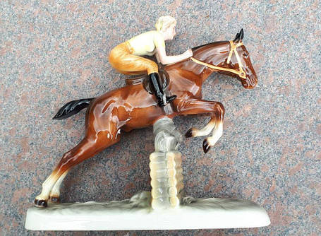Статуетка Жокей на коні фарфор Німеччина ХХ століття, фото 2
